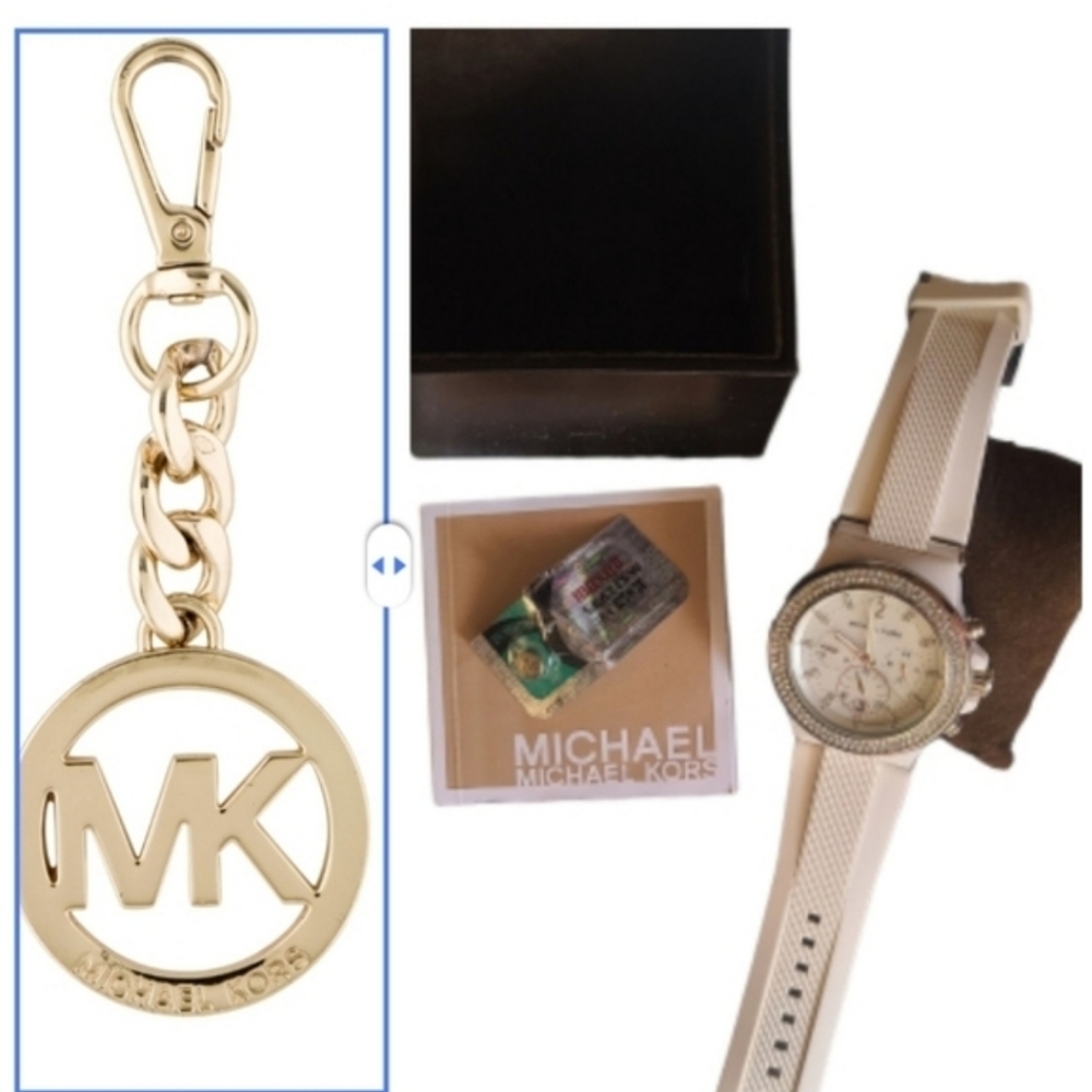 🎖Women's Crystal Dial MK6392 White on White Watch
